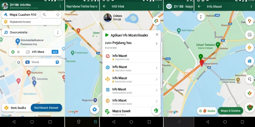 Antarmuka DV188 menampilkan informasi kemacetan secara real-time.