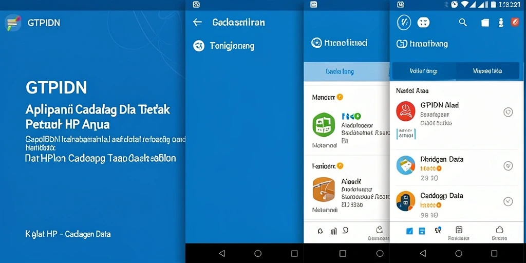 Antarmuka GTPIDN yang sederhana dan fungsional untuk cadangan data.
