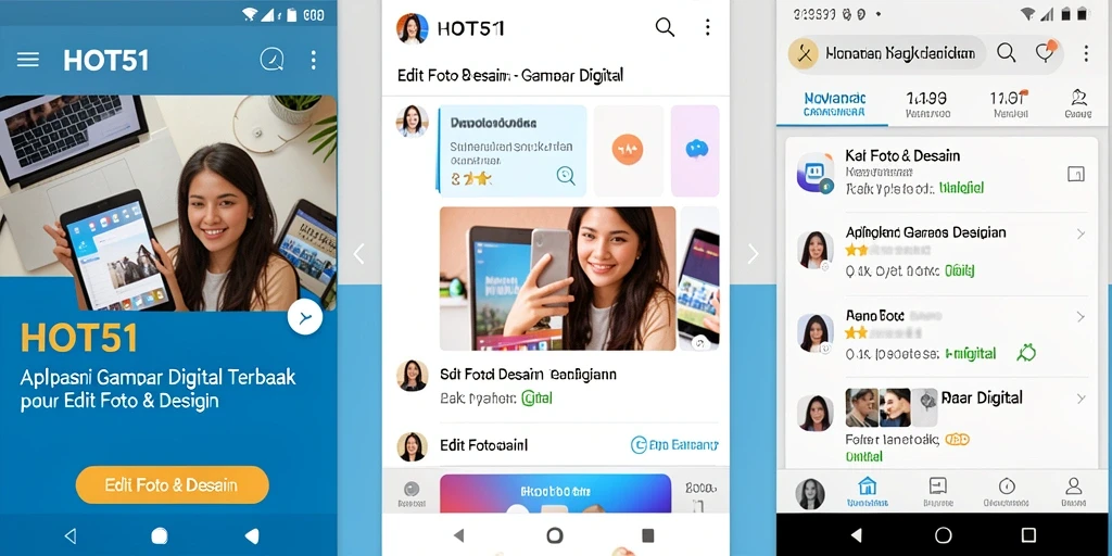 Screenshot HOT51 menampilkan antarmuka penyuntingan yang menarik dan fitur lengkap.