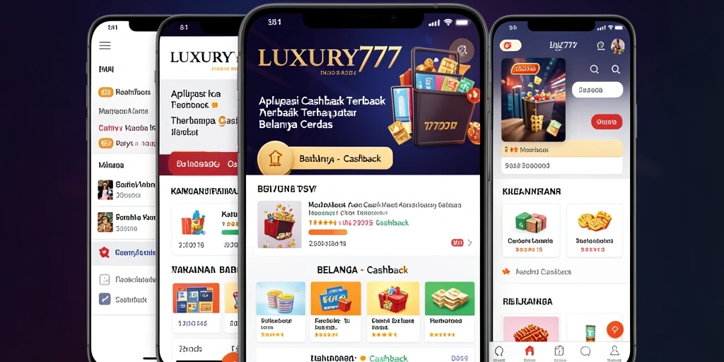 Tampilan antarmuka LUXURY777 yang friendly dengan fungsi Cashback yang jelas.