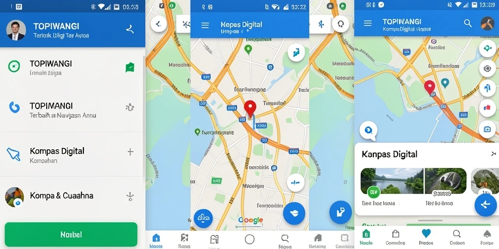 Tampilan antarmuka utama aplikasi TOPIWANGI yang memudahkan navigasi.